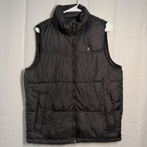 G.H. Bass & Co. Puffer Vest Small Black Full Zip Lightweight Quilted Jacket Men